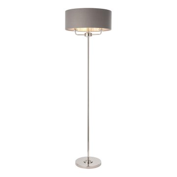 Endon 94378 - Stojacia lampa HIGHCLERE 1xE14/40W/230V šedá/lesklý chróm pr. 47 cm