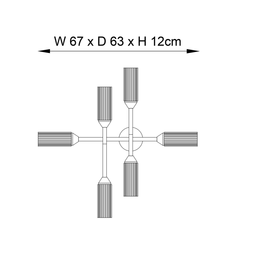 Endon 95045 - Kúpeľňový prisadený luster NATORI 6xG9/3W/230V IP44 lesklý chróm