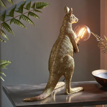 Endon 95075 - Stolná lampa KANGAROO 1xE27/10W/230V zlatá
