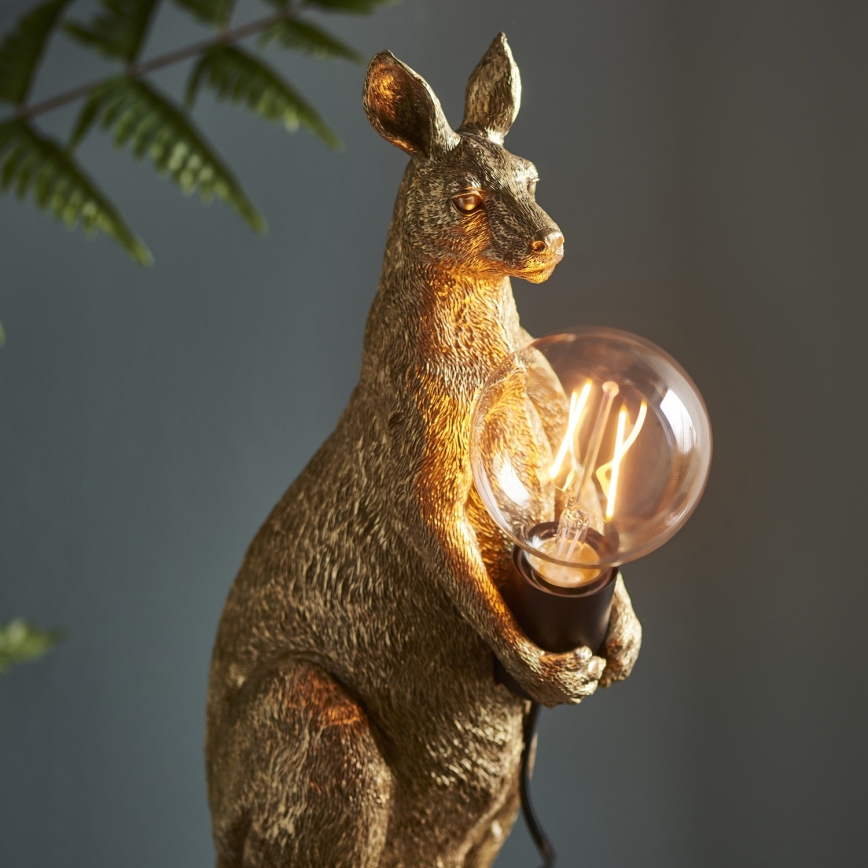 Endon 95075 - Stolná lampa KANGAROO 1xE27/10W/230V zlatá