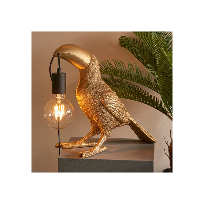 Endon 95077 - Stolná lampa TOCO TOUCAN 1xE27/10W/230V zlatá