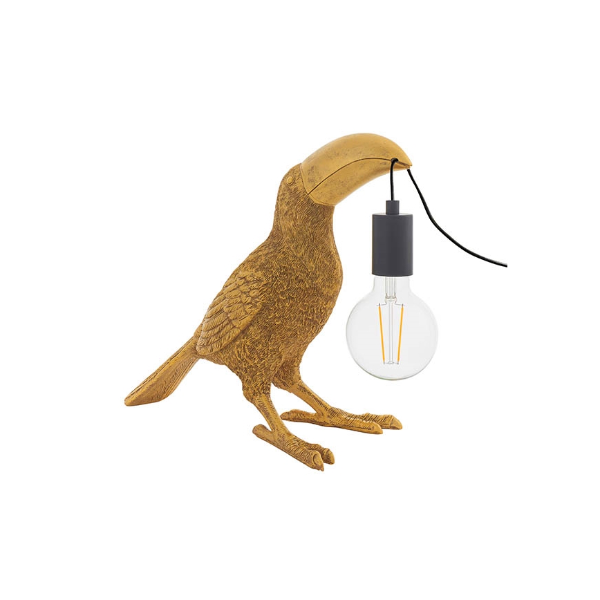 Endon 95077 - Stolná lampa TOCO TOUCAN 1xE27/10W/230V zlatá