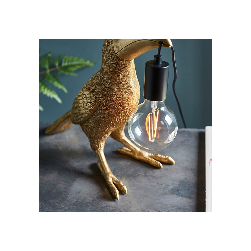 Endon 95077 - Stolná lampa TOCO TOUCAN 1xE27/10W/230V zlatá