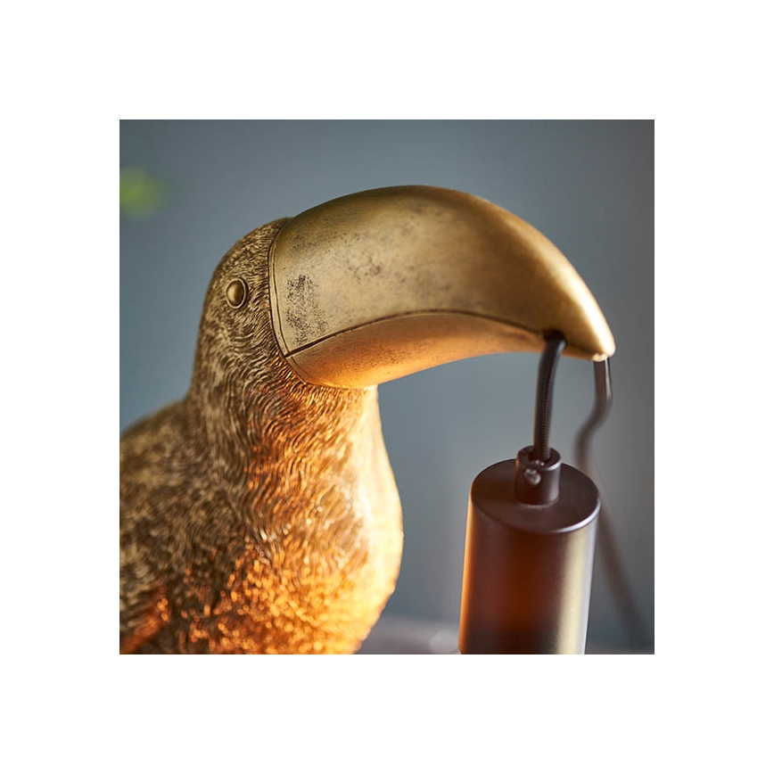 Endon 95077 - Stolná lampa TOCO TOUCAN 1xE27/10W/230V zlatá
