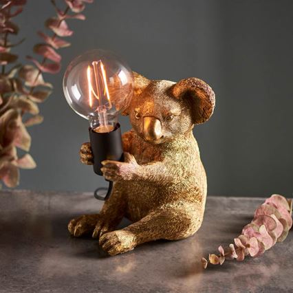 Endon 95082 - Stolná lampa KOALA 1xE27/10W/230V zlatá