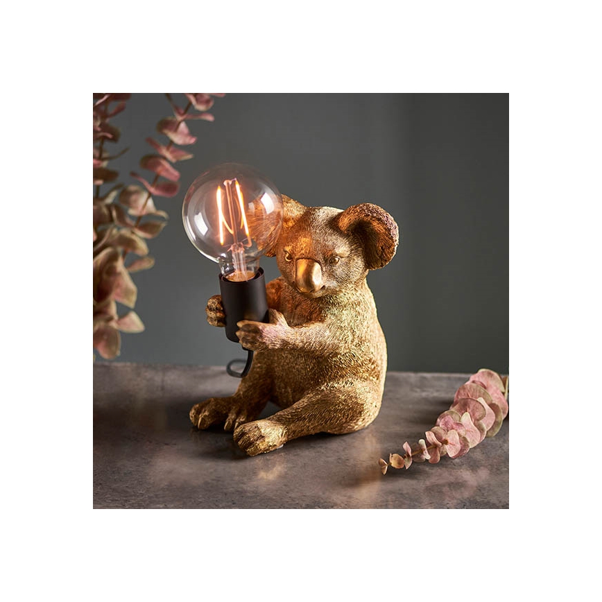 Endon 95082 - Stolná lampa KOALA 1xE27/10W/230V zlatá