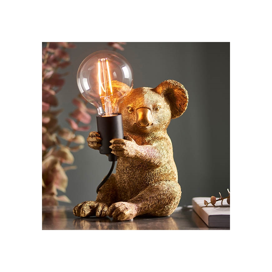Endon 95082 - Stolná lampa KOALA 1xE27/10W/230V zlatá