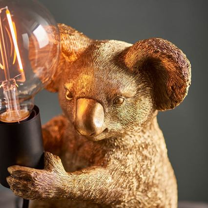 Endon 95082 - Stolná lampa KOALA 1xE27/10W/230V zlatá