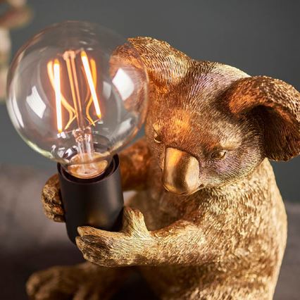 Endon 95082 - Stolná lampa KOALA 1xE27/10W/230V zlatá