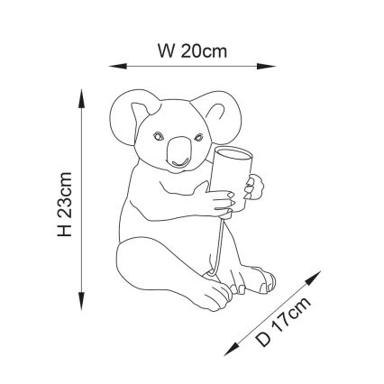 Endon 95082 - Stolná lampa KOALA 1xE27/10W/230V zlatá