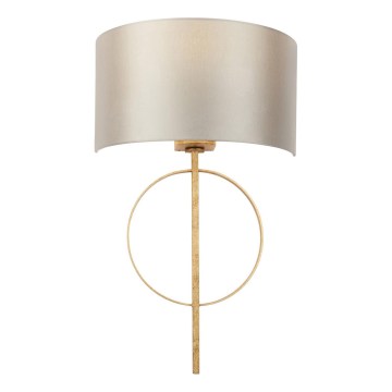 Endon 95210 - Nástenné svietidlo 1xE27/10W/230V sivá/mosadz