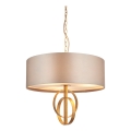Endon 95212 - Luster na reťazi 3xE27/10W/230V priemer 60 cm sivá/mosadz