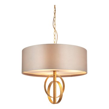 Endon 95212 - Luster na reťazi 3xE27/10W/230V priemer 60 cm sivá/mosadz