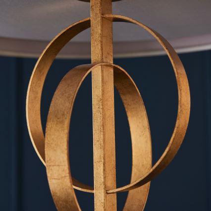 Endon 95212 - Luster na reťazi 3xE27/10W/230V priemer 60 cm sivá/mosadz