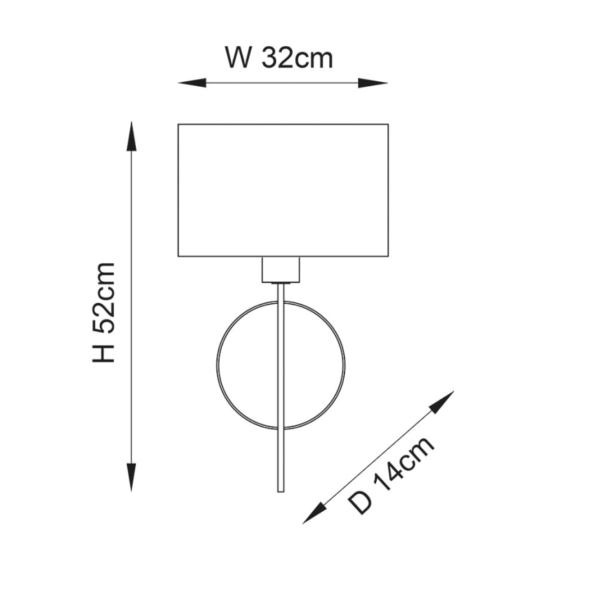Endon 95214 - Nástenné svietidlo 1xE27/10W/230V sivé