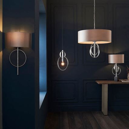 Endon 95215 - Luster na reťazi 5xE27/10W/230V pr. 70 cm sivý