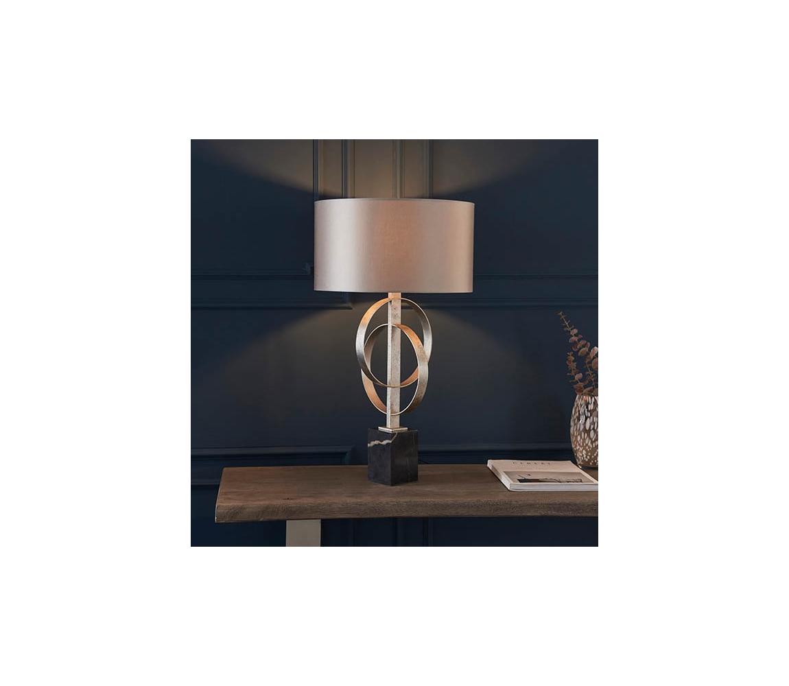 Endon 95217 - Stolná lampa 1xE27/10W/230V šedá/čierna 95217
