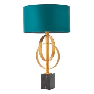 Endon 95221 - Stolná lampa 1xE27/10W/230V modrá/mosadz/čierna