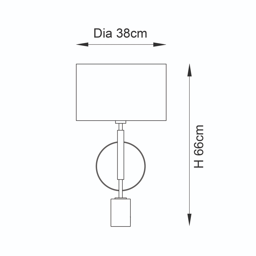 Endon 95221 - Stolná lampa 1xE27/10W/230V modrá/mosadz/čierna