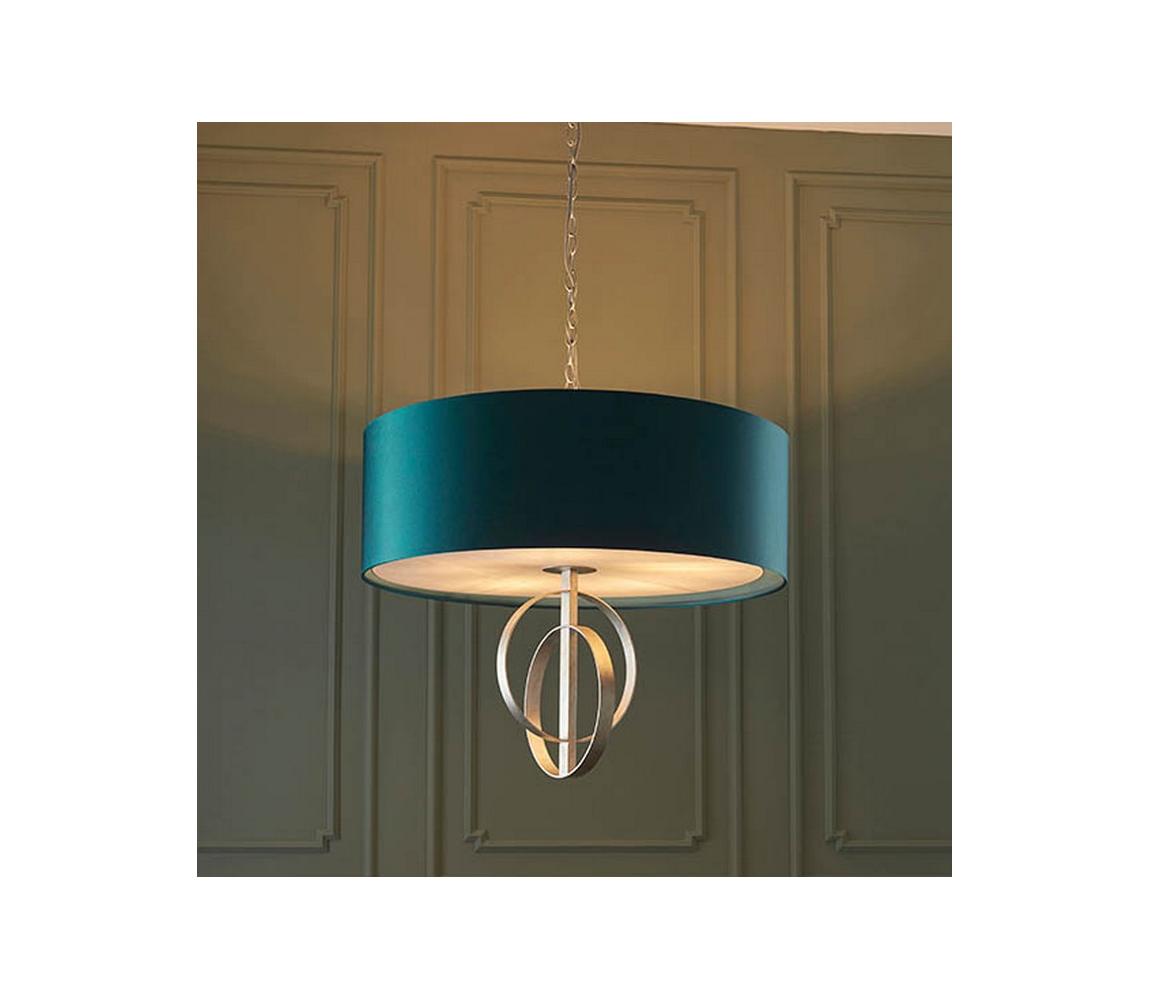 Endon 95223 - Luster na reťazi 5xE27/10W/230V priemer 70 cm modrá/šedá 95223
