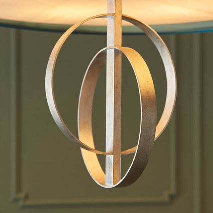 Endon 95223 - Luster na reťazi 5xE27/10W/230V priemer 70 cm modrá/šedá