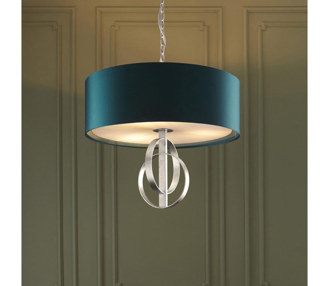Endon 95224 - Závesný luster na reťazi 3xE27/10W/230V, priemer 60 cm, modrá/šedá 95224