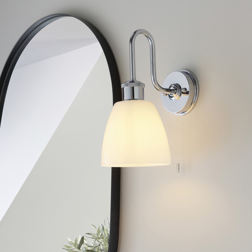 Endon 95506 - Kúpeľňové nástenné svietidlo PIPER 1xE27/10W/230V IP44 lesklý chróm