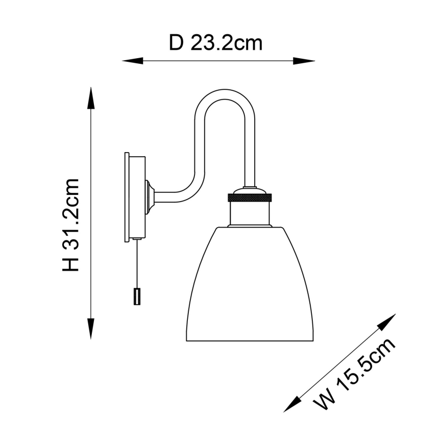 Endon 95506 - Kúpeľňové nástenné svietidlo PIPER 1xE27/10W/230V IP44 lesklý chróm