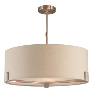 Endon 95834 - Luster na tyči HAYFIELD 3xE27/40W/230V matný chróm/béžová