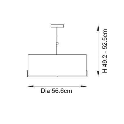 Endon 95839 - Luster na tyči HAYFIELD 3xE27/40W/230V mosadz/zelená