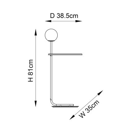 Endon 96713 - Stojacia lampa HALO 1xG9/3W/230V čierna/biela