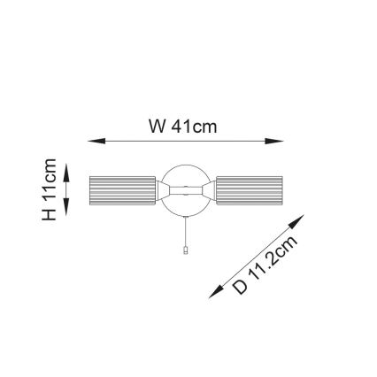 Endon 97172 - Kúpeľňové nástenné svietidlo NATORI 2xG9/3W/230V IP44 lesklý chróm
