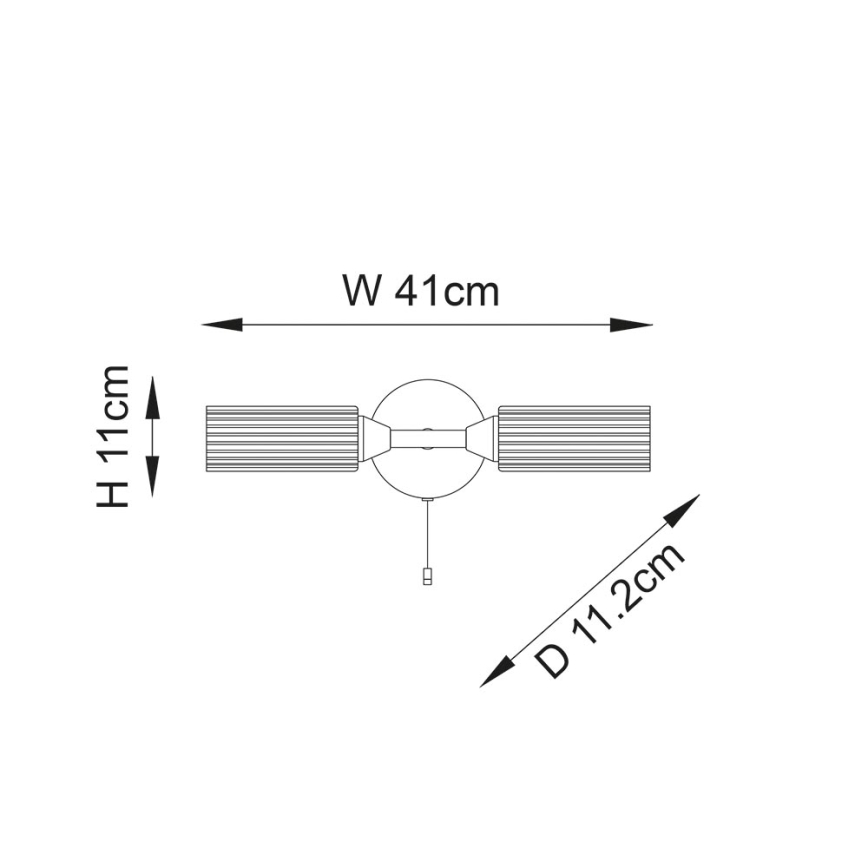 Endon 97172 - Kúpeľňové nástenné svietidlo NATORI 2xG9/3W/230V IP44 lesklý chróm