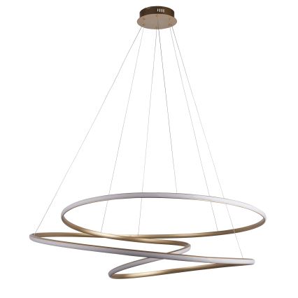 Endon 97645 - Stmievateľný LED luster na lanku TWIRL LED/131W/230V 3000K, zlatý