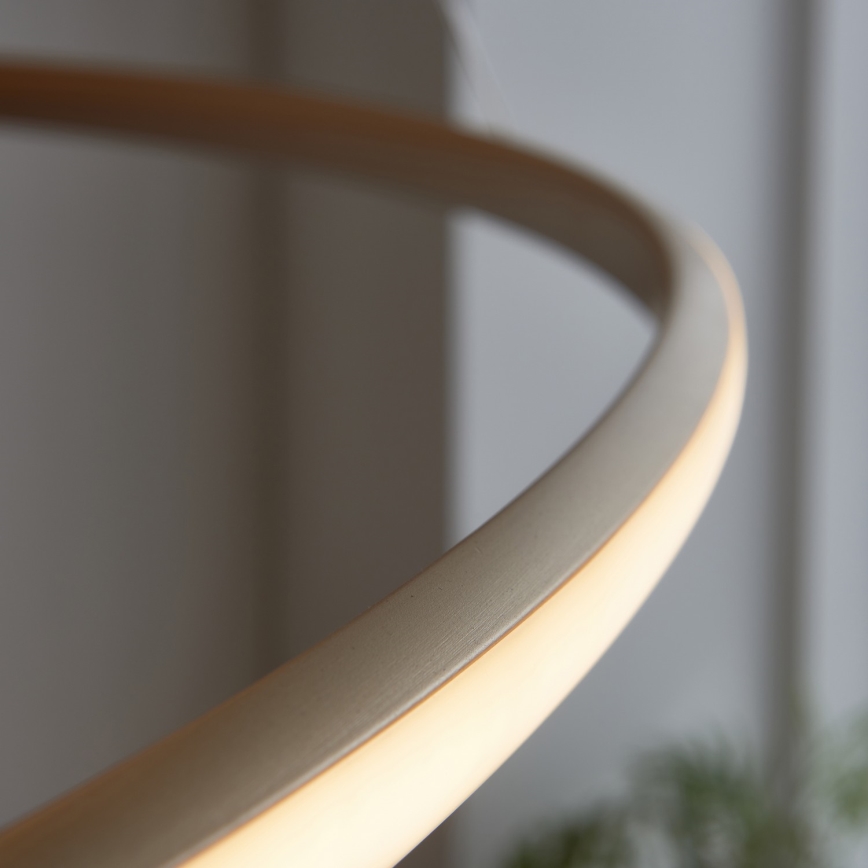 Endon 97645 - Stmievateľný LED luster na lanku TWIRL LED/131W/230V 3000K, zlatý