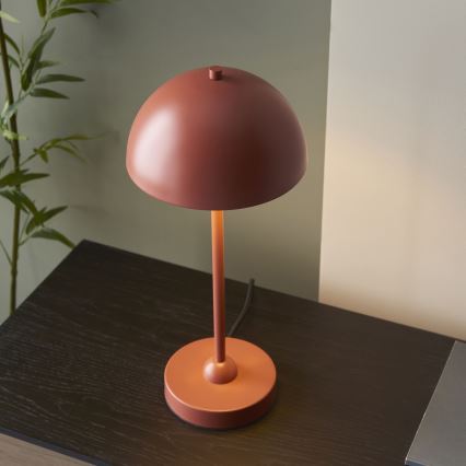 Endon 98496 - Stolová lampa SAROMA 1xE14/7W/230V tehlová