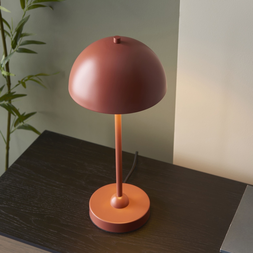 Endon 98496 - Stolová lampa SAROMA 1xE14/7W/230V tehlová