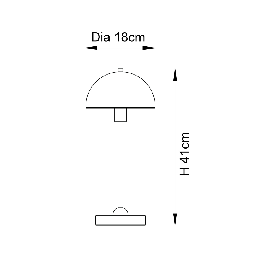 Endon 98496 - Stolová lampa SAROMA 1xE14/7W/230V tehlová