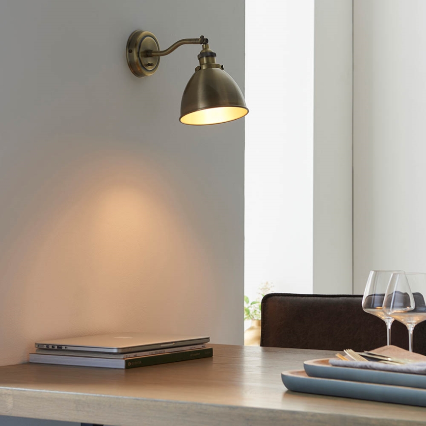 Endon 98746 - Nástenné bodové svietidlo FRANKLIN 1xE14/7W/230V mosadz