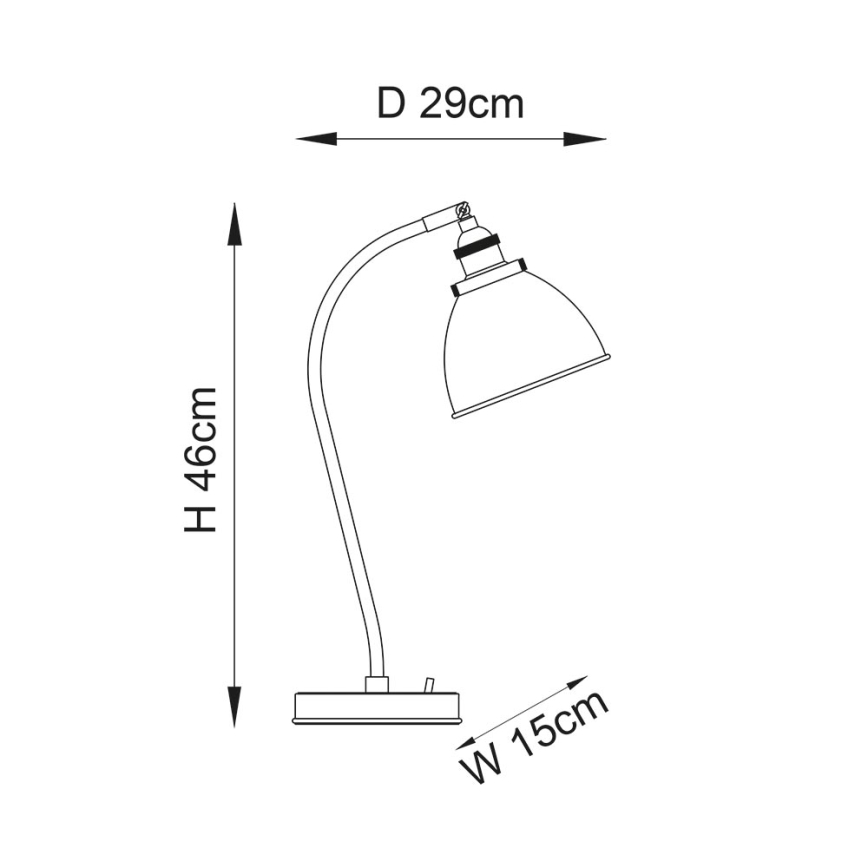 Endon 98747 - Stolná lampa FRANKLIN 1xE14/7W/230V mosadz