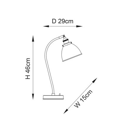 Endon 98752 - Stolová lampa FRANKLIN 1xE14/7W/230V matný chróm/antracit