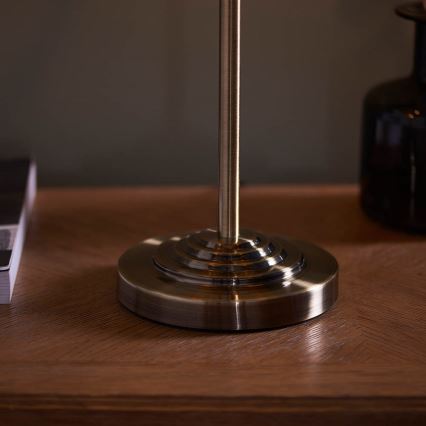 Endon 98932 - Stolná lampa HIGHCLERE 3xE14/18W/230V biela/mosadz pr. 32 cm