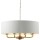 Endon 98938 - Luster na reťazi HIGHCLERE 8xE14/40W/230V Ø 70 cm biela/mosadz