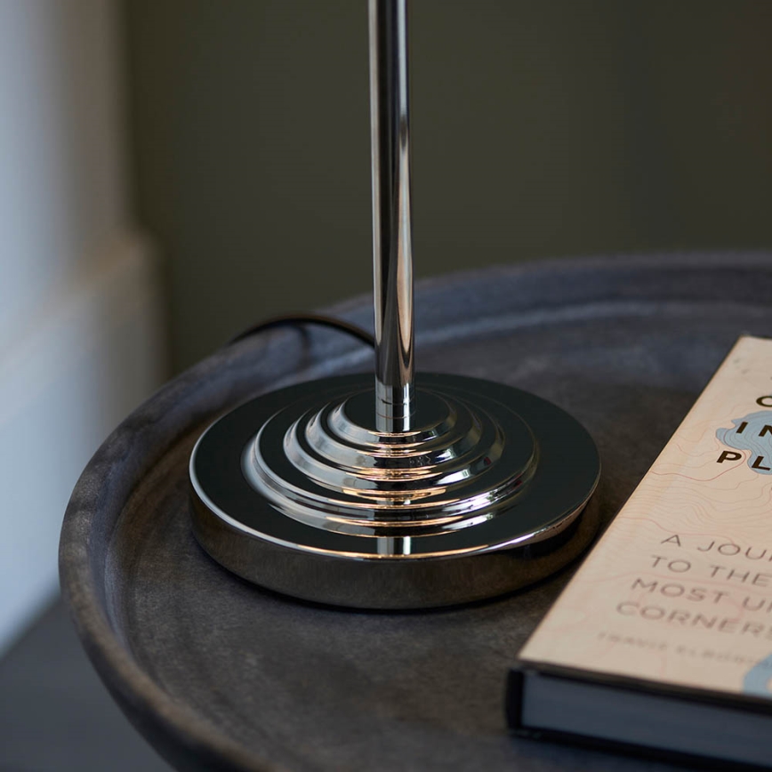 Endon 99149 - Stolná lampa HIGHCLERE 3xE14/18W/230V šedá/lesklý chróm pr. 32 cm