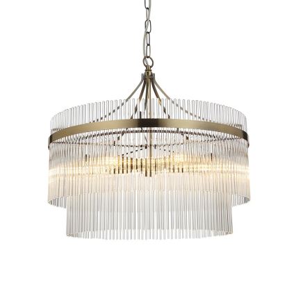 Endon 99166 - Luster na reťazi MARIETTA 5xE14/7W/230V mosadz/číre