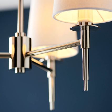Endon 99455 - Luster na tyči 3xE14/6W/230V lesklý chróm/biela