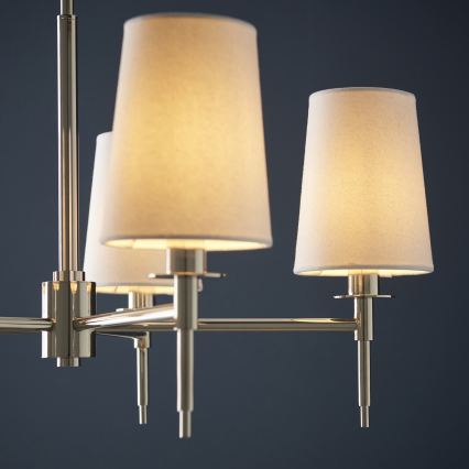Endon 99457 - Luster na reťazi 5xE14/6W/230V lesklý chróm/biela