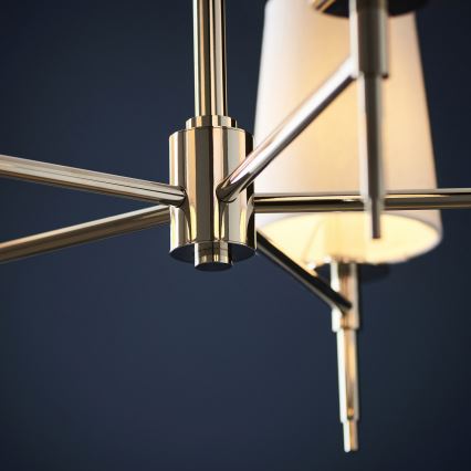 Endon 99457 - Luster na reťazi 5xE14/6W/230V lesklý chróm/biela