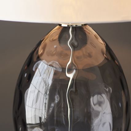 Endon 99581 - Stmievateľná stolná lampa ERIN 1xE27/10W/230V krémová/matný chróm/dymová čierna
