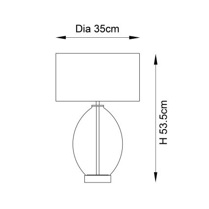 Endon 99581 - Stmievateľná stolná lampa ERIN 1xE27/10W/230V krémová/matný chróm/dymová čierna